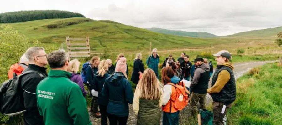People hiking in the Pentlands