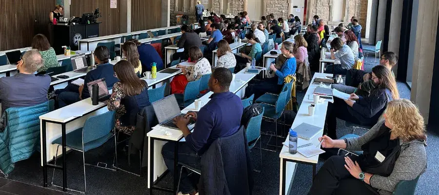 People sat in UKRI grant writing workshop
