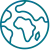 Stencil drawing of the Earth